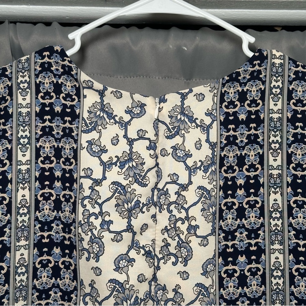 Lulu's Marketplace Blue Mosaic Print Shift Dress Size Large - Picture 11 of 16